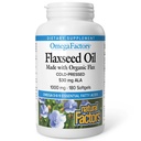 Omega Factors by Natural Factors, Flaxseed Oil, Supports Overall Health with Omega-3, 6 and 9 Fatty Acids, 180 softgels (180 servings)