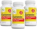 Terry Naturally Curamin Extra Strength - Curcumin & Boswellia for Healthy Circulation Support - Gurkmeja Supplement för att stödja gemensamma, Muscle Health & Endorphin Production - 120 tabletter (Pack of 3)