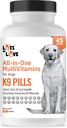 K9 piller - Multivitamin för hundar - hundtillskott och vitamin för små, medelstora och stora hundar (45 greve)