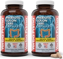 Yerba Prima Prebiotic Colon Care Capsules, 400 Caps (Pack of 2) - Fem Forms of Dietary Fiber Supplement - Healthy Soluble & Insoluble Fibers for Regularity & Digestive Support