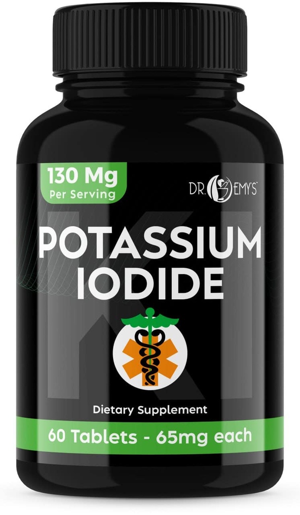 Kaliumjodid piller tabletter - 1-pack 130 mg portioner totalt 60 tabletter- Dr Emys kaliumjodid tabletter