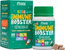 Immunstödstillägg för barn - D-vitamin, Tiger Milk Mushroom, Colostrum, Prebiotic -Complete Gut & Immune Boost, Natural Respiratory Immune Support för barn & småbarn - 60 Tasty Chocolate Chewable