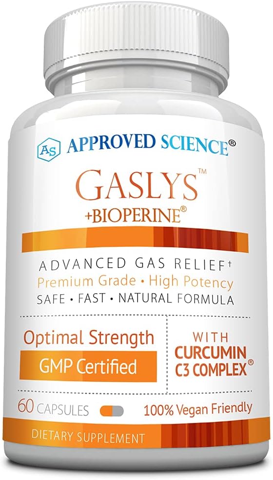 Godkänd Science® GaslysTM - Soothe Digestive Tract, lindrar gas och magkramper - Artichoke Powder, Ginger, Fennel Seed - 60 Count - Pack med 1