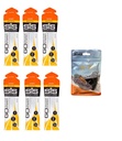 Vetenskap i Sport GO Isotonic Energy Gels - 6 x 60ml Packs Bundle med Elastic No-Tie Shoe Laces. Vegan, Lactose Free, Gluten Free, Wheat Free, Nut Free, SOYA Free (Orange)