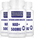 Liposomal NAD + 500mg med TMG 300mg, Faktisk NAD + Supplement (inte en prekursor) Mer effektiv än NMN, Nikotinamid Riboside Alternativ för cellenergi, hälsosam åldrande och muskelreparation 180 kapslar