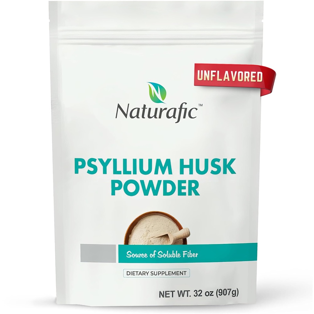 Psyllium Husk Powder Unflavored - Digestive Fiber Supplement för tarmregularitet & Gut Health - Non-GMO, Gluten-Free, Vegan, Keto Friendly - 32oz