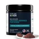 Fyra Leaf Rover Red Rover - Dog Urinary Tract Supplement - med vitaminer från organiska bär och Apple - Bra källa av polyfenoler och antioxidanter - 30 stora hundbesparingar