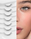 Naturliga ögonfransar Korta ögonfransar naturligt ser falska ögonfransar Wispy Eye Lashes 10mm Små ögonfransar Fake Lashes K50