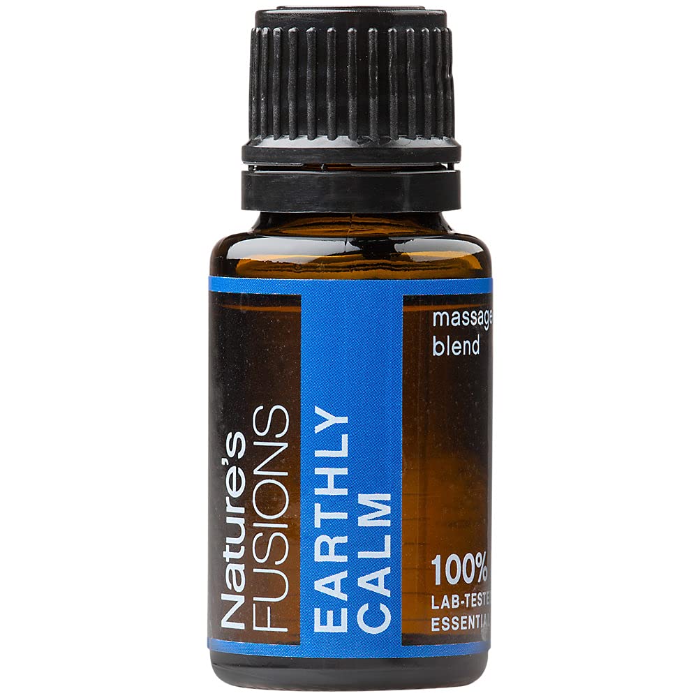 Naturens Fusions Earthly Calm, 100% ren och naturlig Essential Oil Blend för aromaterapi och aktuell användning, .5 Fl Oz (Pack av 1) (15 ml)