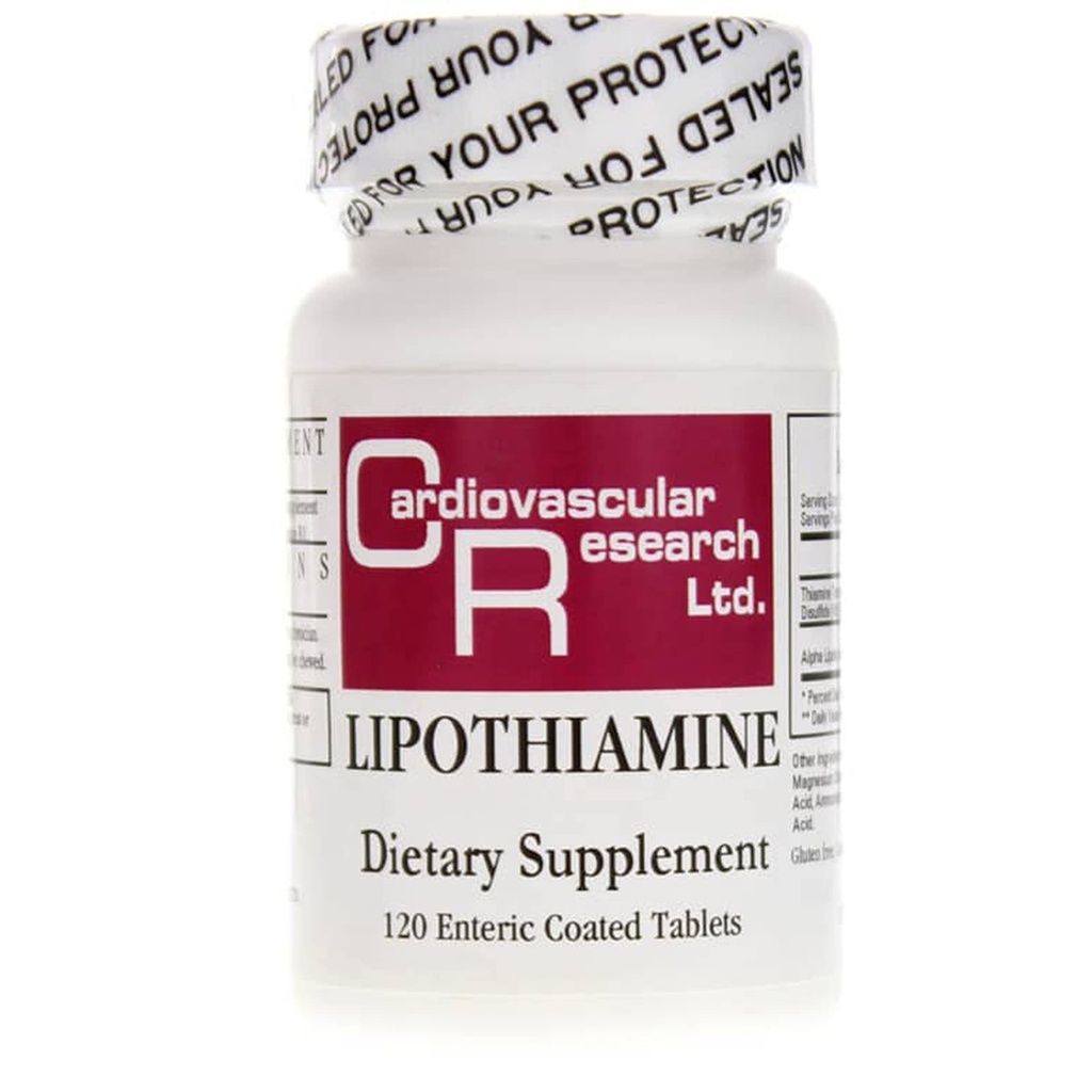 Kardiovaskulär forskning Lipothiamine B Supplement 120 tabletter - Vitamin B1 Nu med Alpha Lipoic Acid - 1 X 120 greve