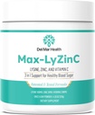 Max-LyZinC | L-Lysin 1100 mg + Zink 6 mg + Vitamin C 100 mg - 3-i-1 Supplement för att upprätthålla blodsocker redan i The Healthy Range - One-Scoop-Per Day Powder