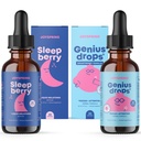JoySpring SleepBerry Liquid Melatonin och Genius Drops Smartberry Vanilla för barn