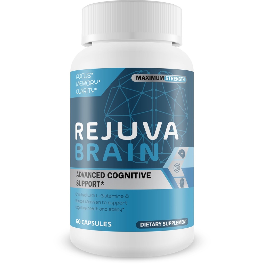 Rejuva Brain- Avancerad Kognitiv Support- Berikad w / L-Glutamin & Bacopa Monnieri för att stödja kognitiv hälsa och förmåga