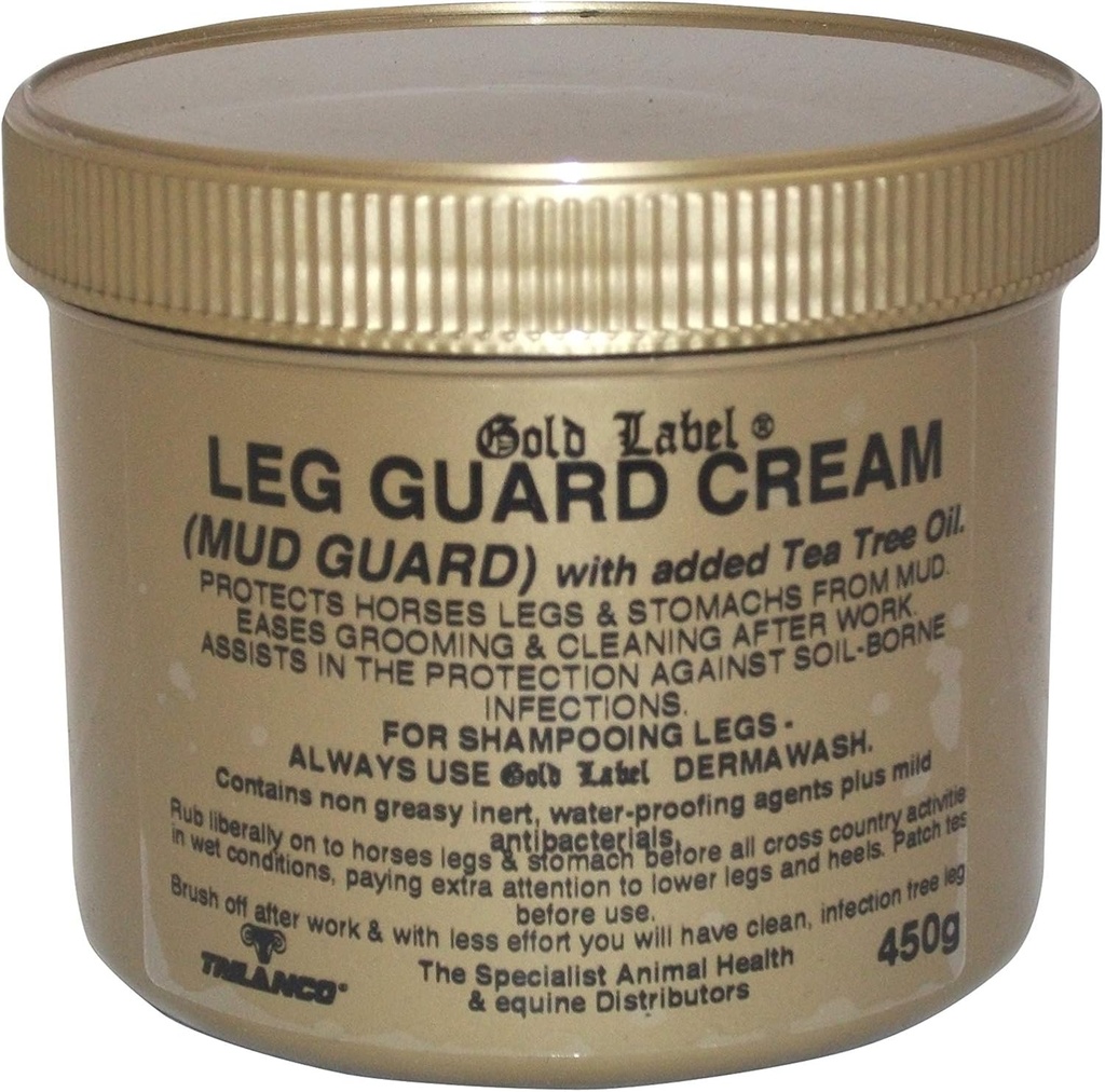 Leg Guard Cream, Gold Label, Mud Protection för hästar, 450 Gm