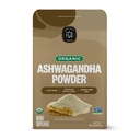 FGO Organic Ashwagandha Root Powder, 16oz Återförsäljbar Bulk Bag, Non-GMO, Indian Ginseng, Withania Somnifera, Källa från Indien (Pack av 1)
