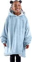 Bare Home Wearable Blanket Hoodie - Soft Plush Sherpa - Varm och mysig - Överdimensionerad bärbar filt - Vuxen och barnstorlekar