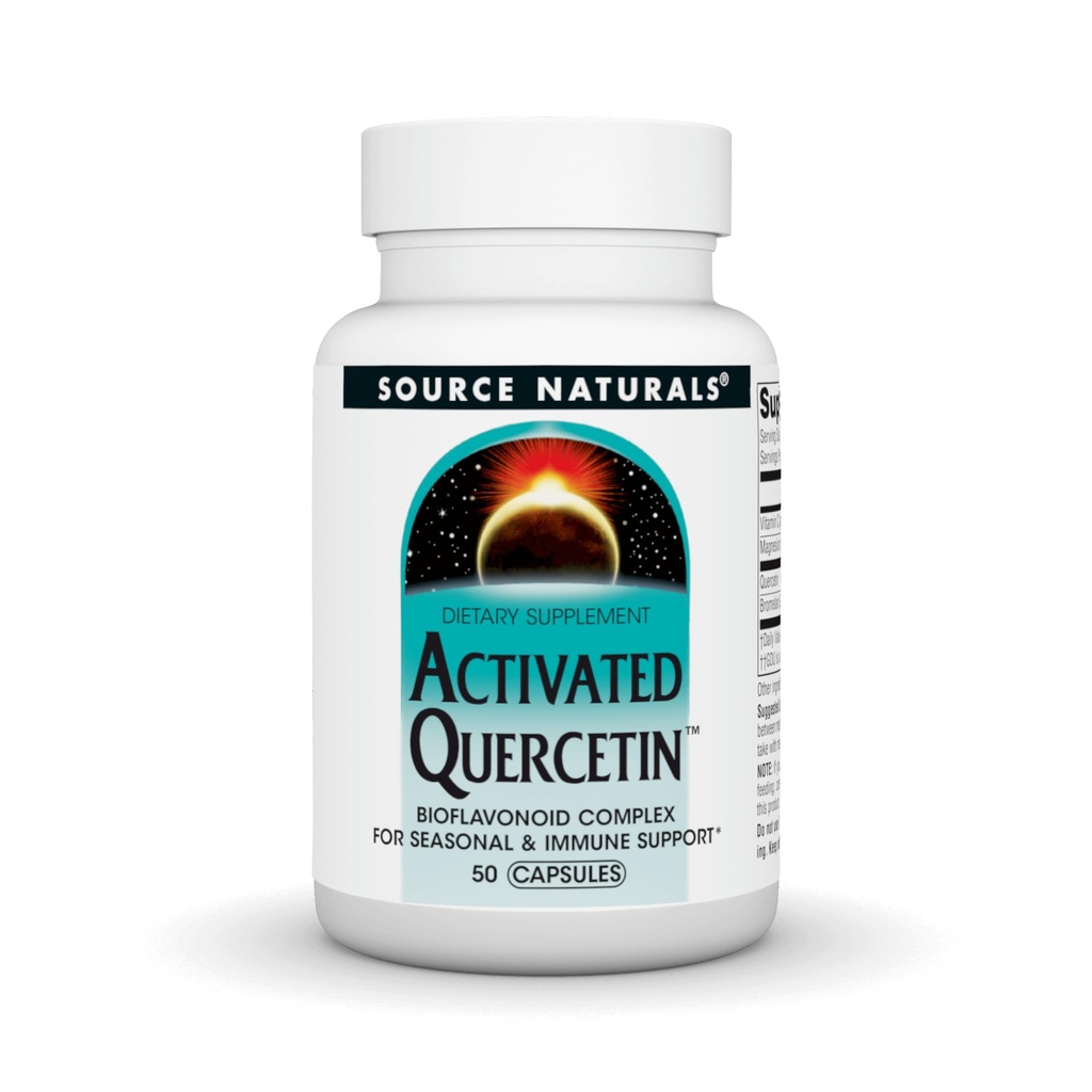 Källa Naturals Aktiverad Quercetin, Bioflavanoid Complex, för säsongs- och immunstöd - 50 kapslar