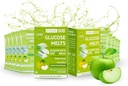 Glukos SOS smälter gjorda med Dextrose Powder Natural Fruit Puree Sugar, Glucose Tabs, Sports Supplement, Fast Acting Tablets med 10 individuella 15 g portioner gröna Apple