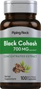 Piping Rock Black Cohosh Root Extract | 700 mg | 100 kapslar | Koncentrerad | Non-GMO, Gluten Free Supplement