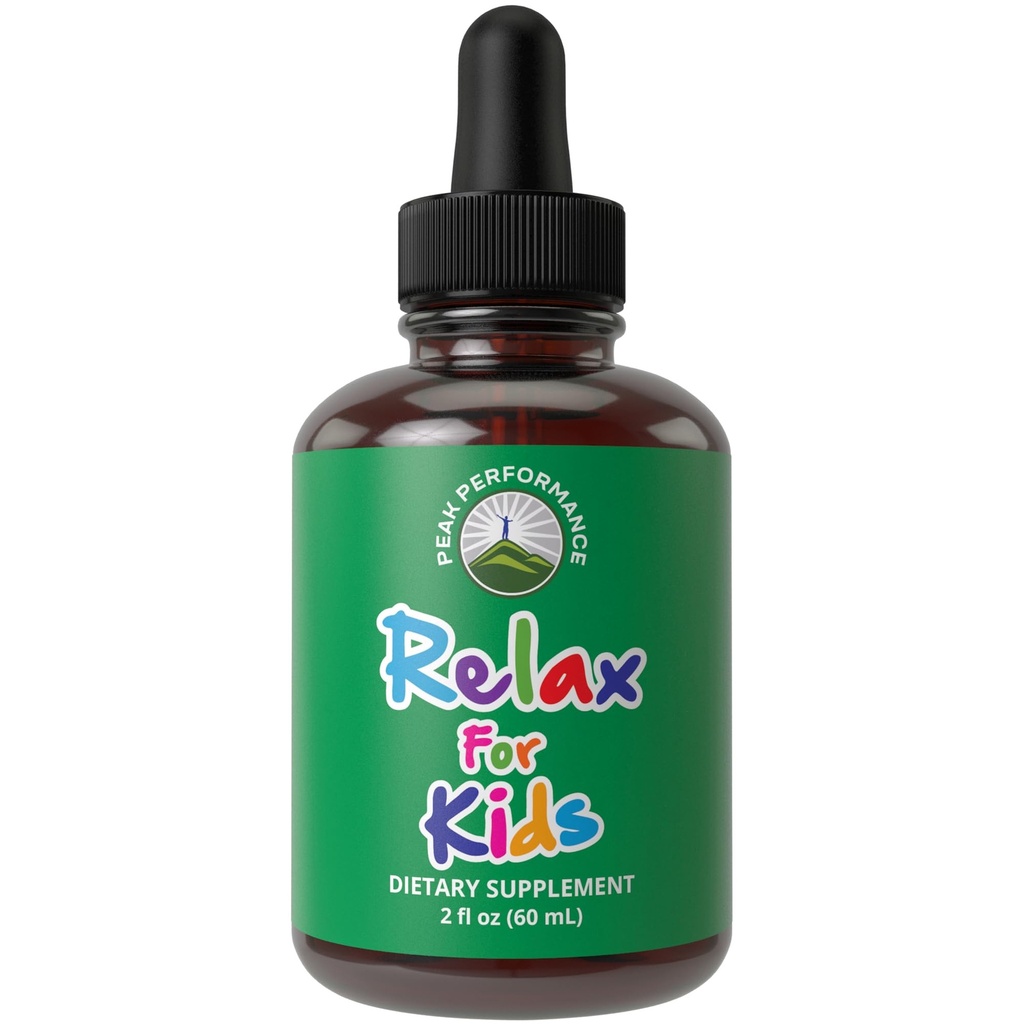 Barn Calm flytande droppar. Stöd för avkoppling, lugn, optimal sömn med kamomill, magnesium. Ingen Bitter smak. Barn vet inte att de tar det. socker gratis 9-i-1 Vegan kosttillskott. Non-Habit Forming