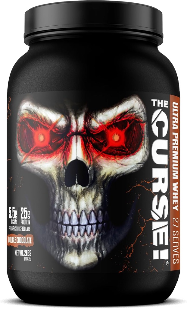 JNX SPORTS Förbannelsen! Ultra Premium Whey Protein Powder Double Chocolate 2lb | 25g Protein Per Serve, Primär Källa Whey Isolat