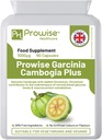 Garcinia Cambogia 1000mg 60 kapslar - Storbritannien tillverkad Standarder av Prowise Healthcare - Lämplig för vegetarianer och veganer