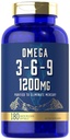 Carlyle Omega 3 6 9 Supplement | 1,200mg | 180 Softgel Capsules | Triple Omega Complex | Fisk, Flaxseed & Borage Oils med EPA & DHA | Non-GMO & Gluten Free