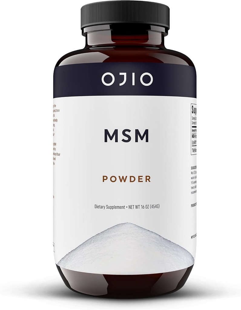 Ren OptiMSM MSM Powder - MSM Supplement - Gemensam, hud, hår, naglar - Kosher, Vegan, Gluten Free, Non-GMO, inga bekämpningsmedel eller Herbicider - 16 oz (Pack av 1)