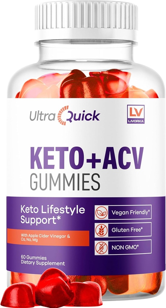 LIVORKA Ultra Quick Keto ACV Gummies - Ultra Quick Gummies, UltraQuick Keto Plus ACV Gummies, Ultra Quick Keto ACV Gummies Support, UltraQuick Keto ACV Gummies, UltraQuick, 60 Gummies för 1 månad