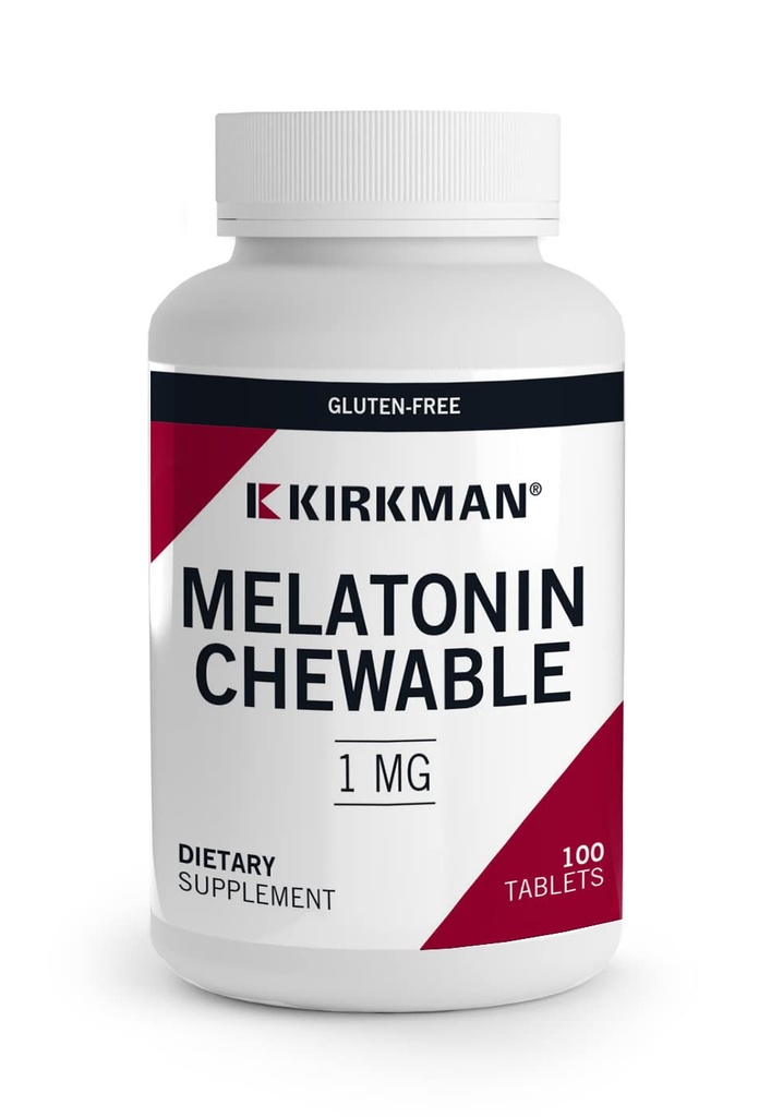 Kirkman - Melatonin 1 mg Tabletter - 100 tabletter - främjar sömn - Uppfriskande Mint smak - Hypoallergenic
