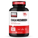 FORCE FACTOR Chaga Mushrooms Capsules, Mushroom Supplement för att stödja Gut Health och Digestion, tillverkad av Real Mushrooms, Vegan, Non-GMO, 120 kapslar