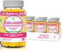 Lunakai Collagen Gummies - Tastiest Proprietary Formula - 200mg Hydrolyzed Collagen Gummies för kvinnor och män med Biotin, Zink, Vitamin C och E - Non-GMO Anti Aging Supplement för kvinnor - 6 Pack