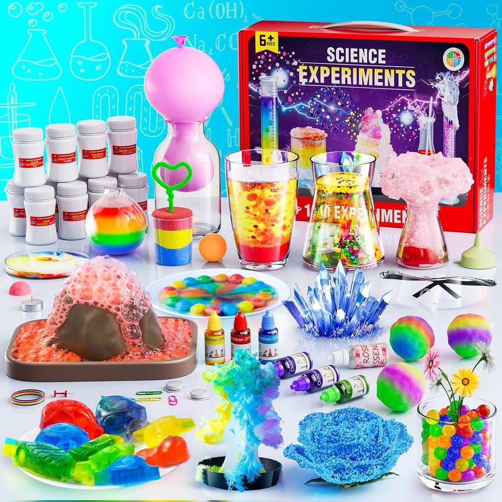 110 Lab Experiments Science Kits for Kids - STEM Projects Educational Scientific Toys for children 6 7 8 9 10 12 Years Old, Christmas Birthday Gifts for Boys and Girls, Chemistry Set, Learning & Education