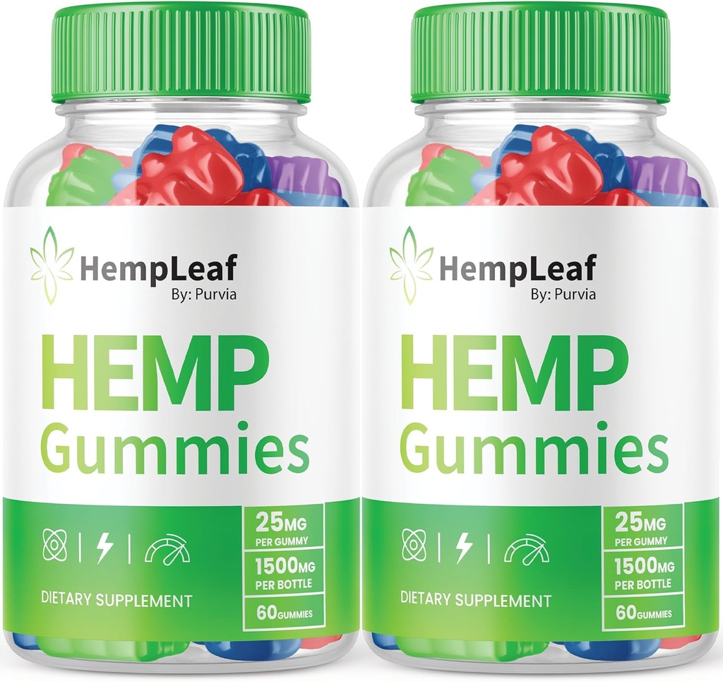 (2 Pack) Hamp Leaf Gummies - Officiell Formel - Hamp Leaf Gummies med Hamp Extract, Avancerad styrka Zen Performance Hemp Blend, Zen Boost Hemp Gummies Maximum Strength, Zen Gummies (120 Gummies)