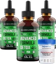 Salutem VitaTM Liquid Advanced Formula Detox - Detox Kit med Test Cup: Liquid Dietary Supplement för Total Body Cleanse - Supplement för Toxin Removal - 3 Pack - 2 Fl Oz (20 portioner)