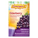 Emergen-C Elderberry Fizzy Drink Mix, Elderberry Immune Support, naturliga smaker, med hög styrka vitamin C, 18 greve