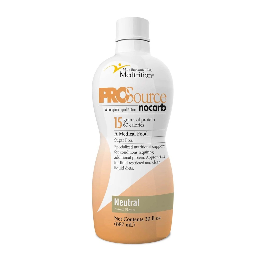 ProSource NoCarb Liquid Protein, Neutral smak, 30 Ounce Bottle - 1/Varje