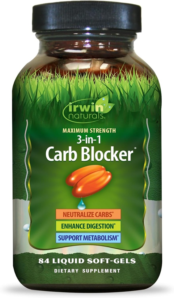 Irwin Naturals Maximal Styrka 3-i-1 Carb Blocker 84 Count