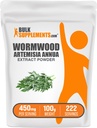 BulkSupplements.com Wormwood Extract Powder - Artemisia Annua Sourced från Sweet Wormwood Leaves, Herbal Supplement - Gluten Free, 450mg per portion, 100g (3,5 oz) (Pack of 1)