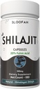 Bloofah Shilajit Capsules 500mg | 20% Extract Fulvic Acid | Natural Shilajit Powder (Asphaltum) | Non-GMO, Gluten-Free | Premium Wellness Supplement för daglig användning (180 greve 1)