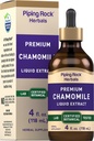 Piping Rock Chamomile Flower Extract Liquid Drops | 4 Fl Oz | Herb Tincture Supplement | Vegetarisk, icke-GMO, Gluten Free