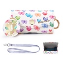 MGZNMTY Asthma Inhaler Case, Carrying and Travel Holder Case Compatible with Handy Inhaler for Adults and Kids (ONLY CASE) (Raining Hearts)