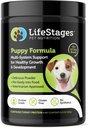 Steg 1: Valpformel 0-3 år för hundviktvinst, muskel och gemensam utveckling, hälsosam hud och rock | Omega 3 & 6, Spirulina, vitamin B6 & probiotika - Vet godkänd