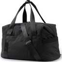 BAGSMART Gym Bag för kvinnor, bär på Weekender Overnight Bag, Travel Duffel Bags med Trolley Sleeve, Personal Item Travel Bag Tote Bag Workout Dance Bag (Black,Medium)