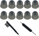Smokey Hearing Aid Power Domes Stäng Domes Ear tips för ReSound Sure Fit Style RIC RITE och Open Fit BTE Hörselförstärkare med rengöringsverktyg Brush Cleaner och Carry Case (Smokey, Medium)