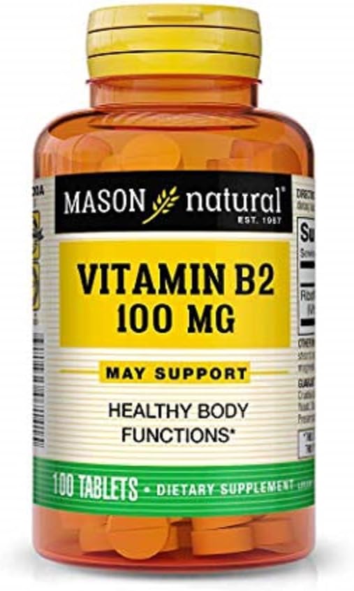 Mason Vitamins Mason Natural B2 100mg tabletter, 100 greve