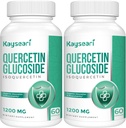 Quercetin Glucoside 1200mg Supplements - Isoquercetin med 6X Bioavailability,120 Veggie Capsules,Contain Black Pepper & Rutin för Max Absorption
