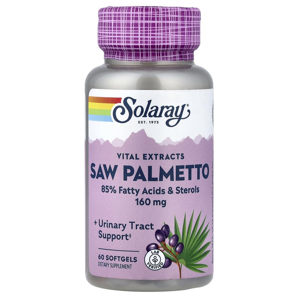 Solaray Saw Palmetto 160mg | American Saw Palm | 60 pärlor