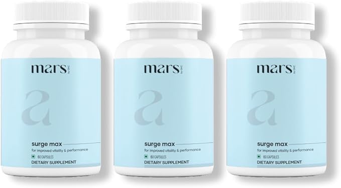 Mars av GHC Natural Surge Max Caps | drivs med Shilajit, Safed Musli & Gokshura | 60 kapslar (Pack of 3)
