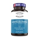 Thomas' all-naturliga läkemedel Organic Ashwagandha Stress Support Supplement, Mood & Energy Support, Pure Ashwagandha 1000mg, Ultra Absorption med Black Pepper, Vegan, Inga fillers